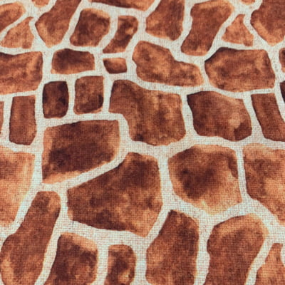 Crepe Porcelana Estampado Girafa