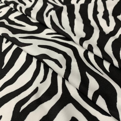Crepe Porcelana Estampado Zebra