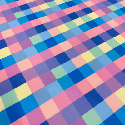 Microfibra Digital Xadrez Colorido Candy Colors